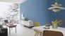 Non-woven wallpaper Rasch plain texture Blue 330090 5