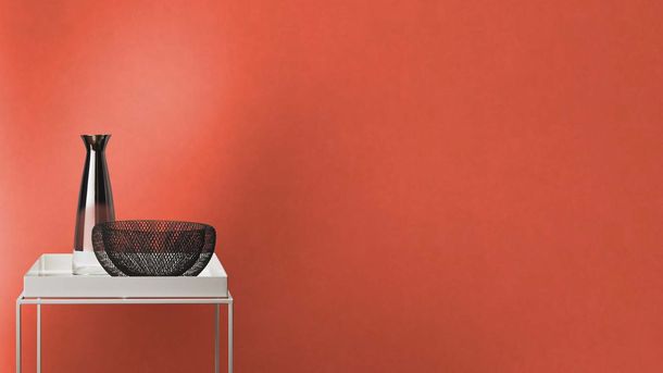 Vliestapete Rasch Uni Modern Struktur Orange Rot 330113 Raum