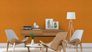 Non-woven wallpaper Rasch plain texture Yellow Brown 330137 1