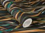Vliestapete Rasch Floral Aquarell Schwarz Grün Gelb 330250 Detail 3