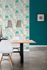 Non-woven wallpaper Rasch leaves white green pink 465310 5