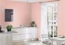Non-woven wallpaper Rasch linen look plain pink 690736 1