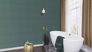 Non-woven wallpaper Rasch linen look green blue 690750 1