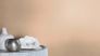 Non-woven wallpaper Rasch linen look plain beige 690774 1