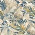 Vliestapete Rasch Palmblätter Beige Blau Grün 865202 Scan 2