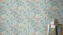 Non-woven wallpaper Rasch abstract jungle white blue 866124 5
