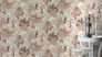 Non-woven wallpaper Rasch floral cream brown green 866223 1