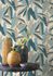 Non-woven wallpaper Rasch floral beige blue green 866346 5