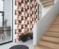 Non-woven wallpaper Rasch graphic pink grey brown 866551 1