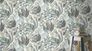 Non-woven wallpaper Rasch jungle white green 867411 1