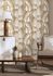 Non-woven wallpaper Rasch leaves tropics white brown 867978 1