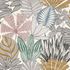 Non-woven wallpaper Rasch Leaves White Colorful 868258 2