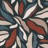 Non-woven wallpaper Rasch abstract leaves blue beige 869309 2