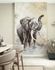 Photo wallpaper watercolor elephant beige anthracite 33099 1