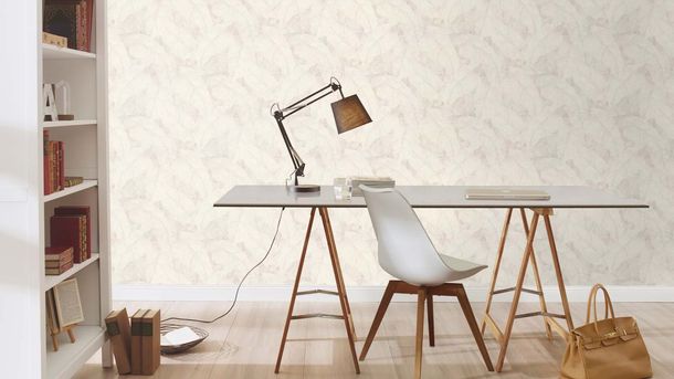 Non-woven wallpaper Rasch Tropical Cream grey 720525