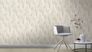 Non-woven wallpaper Rasch leaves grey cream 486254 1
