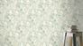 Non-woven wallpaper Rasch leaves cream green 580914 1