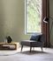 Non-woven wallpaper Rasch linen look plain green 692709 1