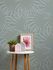 Non-woven wallpaper leaves palm trees blue grey 39338-4 5