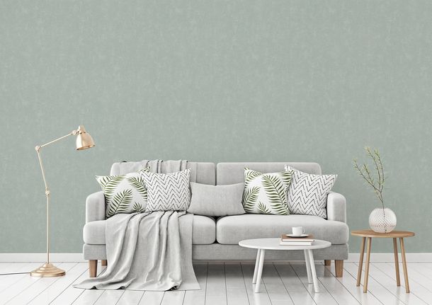 Non-woven wallpaper plain fabric look blue grey 39339-4