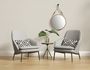 Non-woven wallpaper plain fabric look white grey 39339-6 5