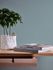 Non-woven wallpaper textile look plain blue 39547-6 1
