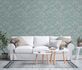 Vliestapete Blumen Zweige Blau Beige Metallic 39548-5 Zimmer 1