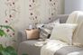 Vliestapete Blumen Ranken Creme Rot Grau Glanz 95874-1 Wohnzimmer 5
