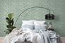 Vliestapete Blätter Grün Grau Silber Metallic 39768-7 Schlafzimmer 7