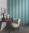 Vliestapete Streifen Textiloptik Blau Türkis 3979-28 Schlafzimmer 6