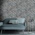 Vliestapete Blüten Zweige Blau Beige Grau 10415-08 Raum 5