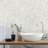 Non-woven wallpaper leaves tropical white grey 10416-31 1