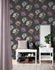 Non-woven wallpaper floral vintage black white 39609-1 1
