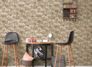 Non-woven wallpaper flowers brown cream pink 39610-1 1