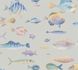 Vliestapete Textiloptik Fische Beige Grau Bunt 39696-4 2