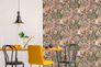 Vliestapete Dschungel Pflanzen Rosa Beige Grün 39748-1 Raum 1