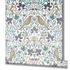 Non-woven wallpaper ornaments white turquoise 47619 3