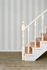 Non-woven wallpaper fabric look striped grey white 47634 1