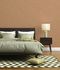 Vliestapete Textil Optik Struktur Uni Braun Beige 39565-7 Raum 1