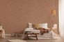 Non-woven wallpaper textile look plain brown 39566-8 1
