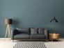 Non-woven wallpaper textile look plain blue 39566-9 1