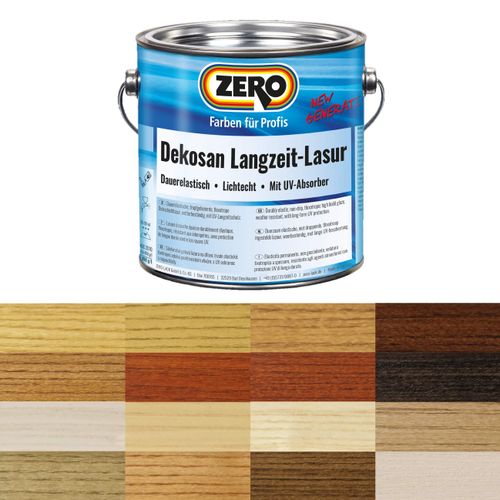 Zero Dekosan Langzeit Lasur AF 750ml seidenglänzend Farben