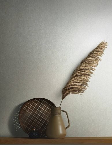 Vliestapete Chromeffekt Uni Creme Perlmutt Glitzer 34946 Zimmer