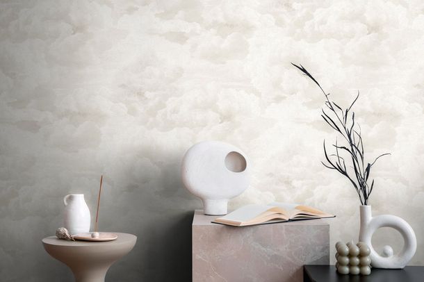 Vliestapete Michalsky Wolken 3D-Optik Creme Weiß 39985-2 Zimmer
