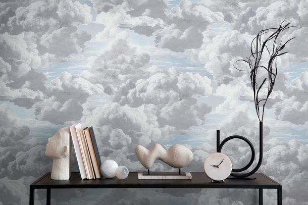 Vliestapete Michalsky Wolken 3D-Optik Blau Grau 39985-6 Wohnzimmer