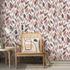 Non-woven wallpaper leaves white brown red 10431-11 5