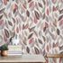 Non-woven wallpaper leaves white brown red 10431-11 1