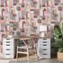 Non-woven wallpaper abstract art orange pink grey 10432-06 5