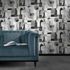Non-woven wallpaper abstract art grey black white 10432-10 5