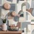 Non-woven wallpaper abstract art brown grey green 10432-11 1